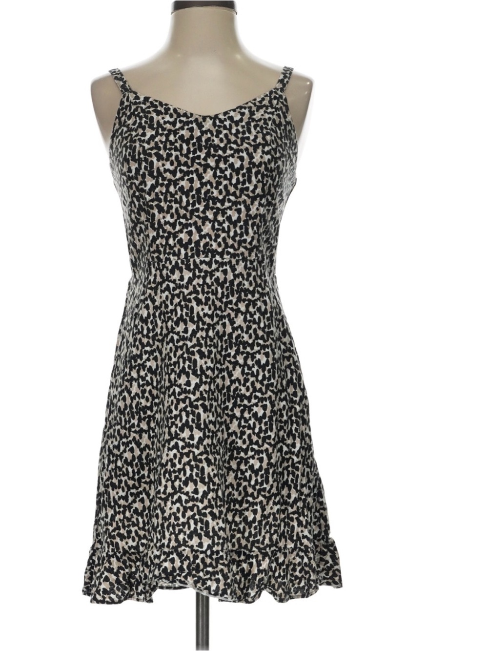 Old Navy Black and White Leopard Print Mini Dress